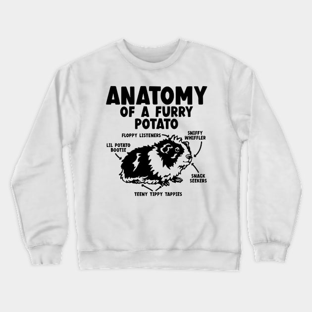 Guinea Pig Anatomy Of A Furry Potato Crewneck Sweatshirt by fromherotozero